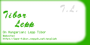 tibor lepp business card